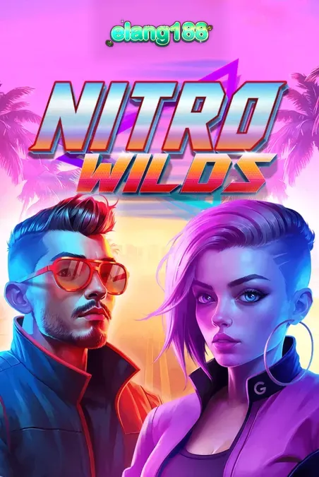 Tampilan visual slot Nitro Wilds dengan nuansa neon dan balap jalanan